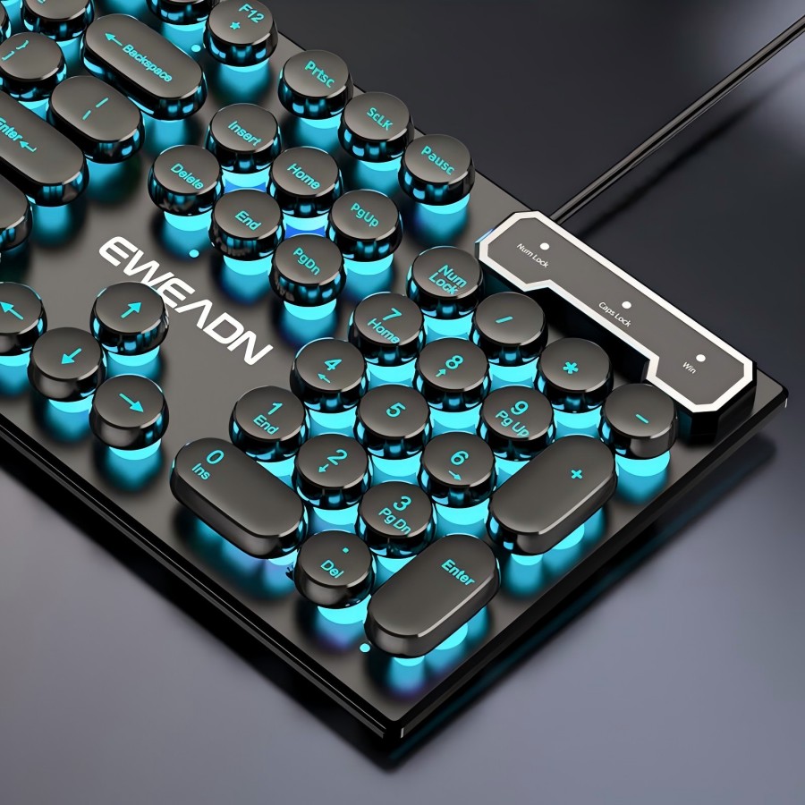 Pc Gaming Keyboard - لوحة مفاتيح ألعاب الآلة الكاتبة EWEADN،