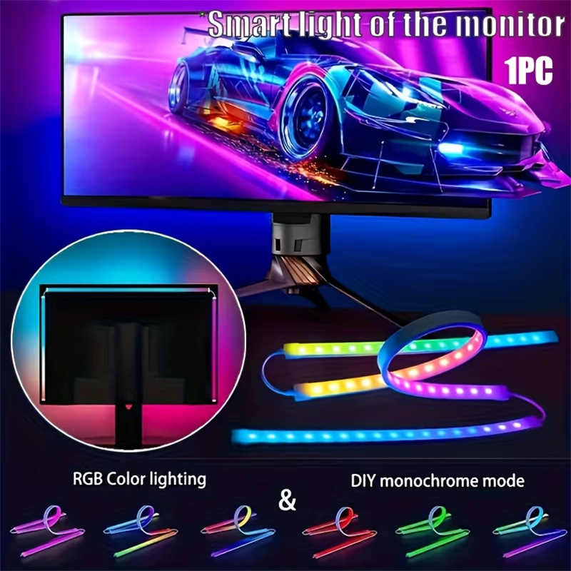 Rgb Light Strip - شريط إضاءة RGB للألعاب، إضاءة خلفية