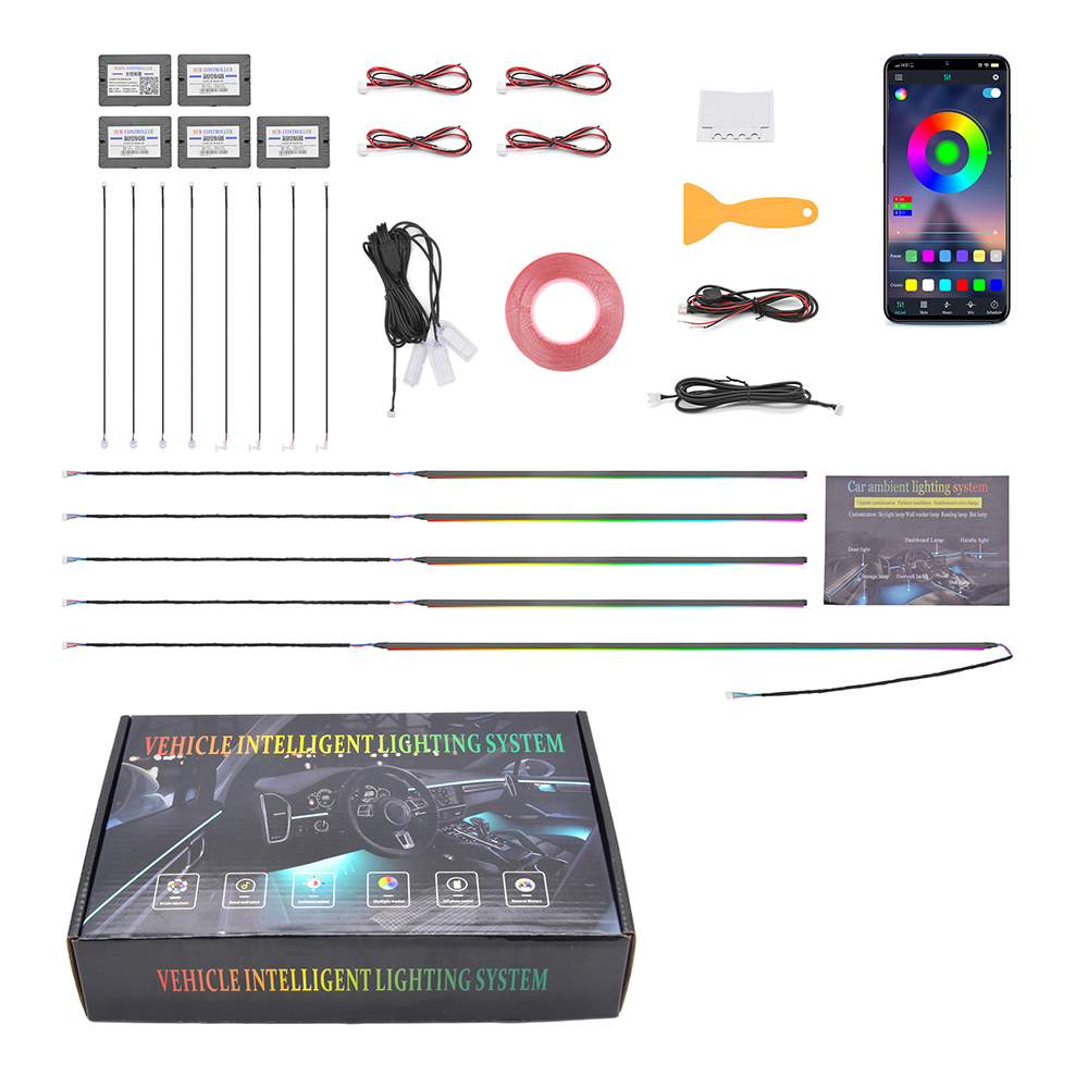 Rgb Light Strip - طقم إضاءة محيطة للسيارة الأكثر مبيعًا