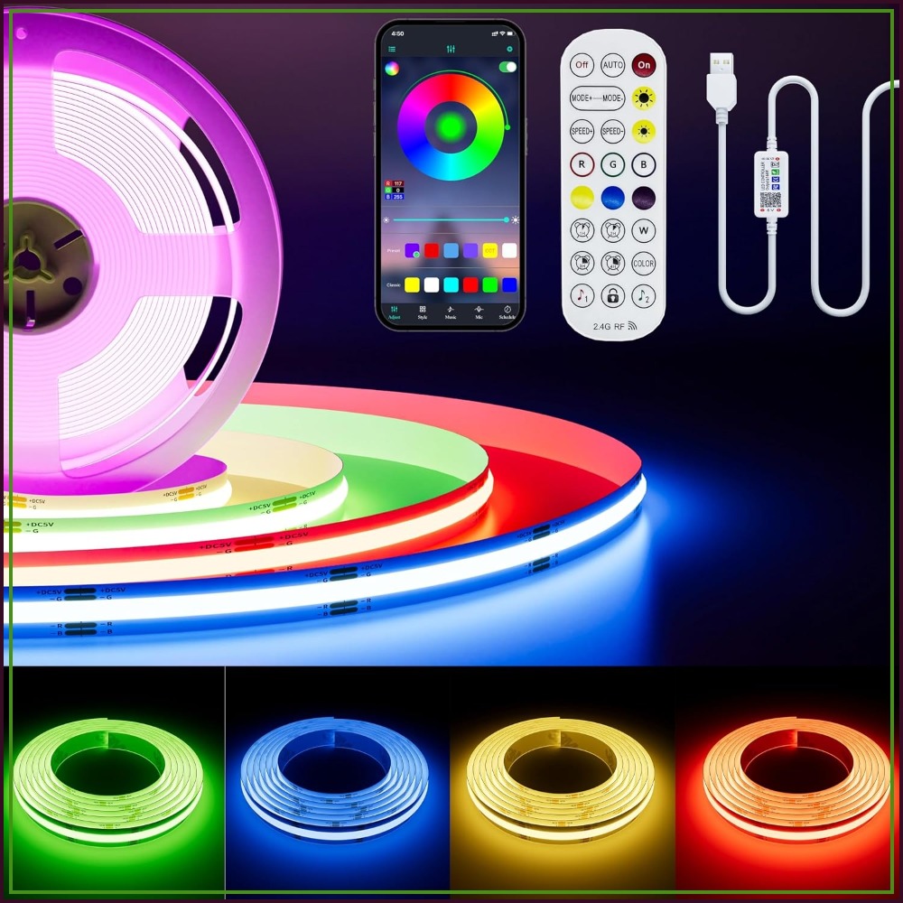 Rgb Light Strip - شريط إضاءة LED RGB بتقنية COB