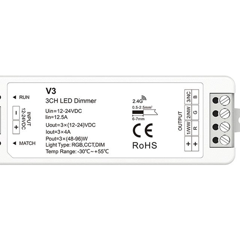 وحدة تحكم LED 3-قناة V3 2.4G D - مراجعة Rgb Light Strip وسعره