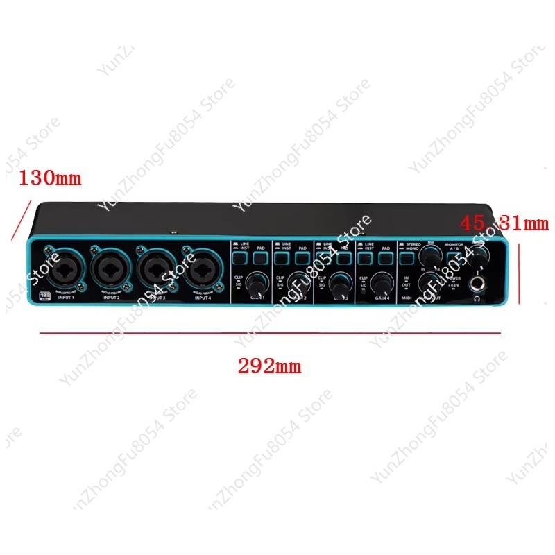 المهنية 3rd الجيل 4x4 USB الكم - مراجعة Sound Card Usb وسعره