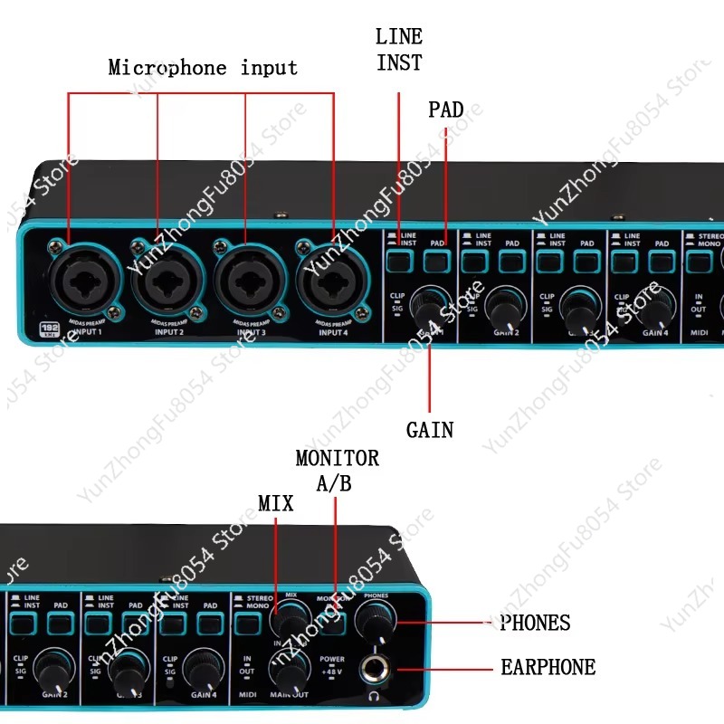 المهنية 3rd الجيل 4x4 USB الكم - مراجعة Sound Card Usb وسعره