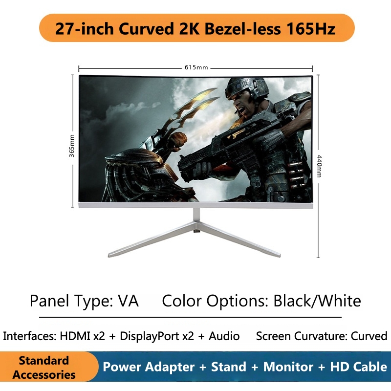 شاشة ألعاب منحنية 27 بوصة بدقة - مراجعة Pc Gaming Ultrawide Monitor وسعره