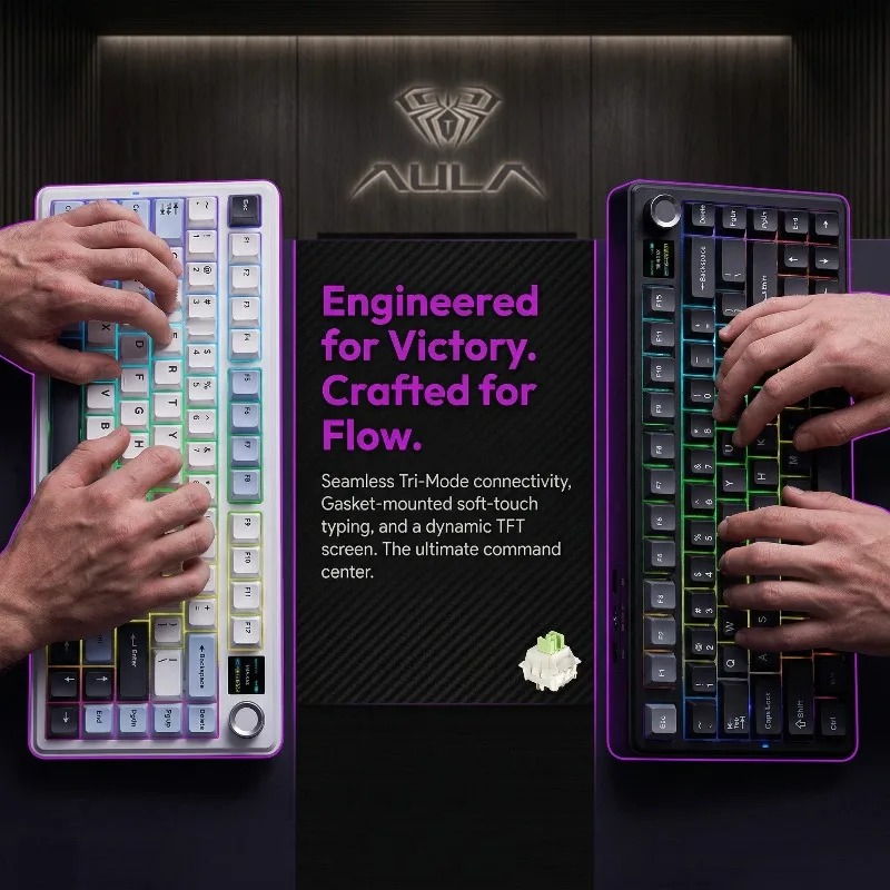 لوحة مفاتيح ميكانيكية AULA F75 - مراجعة Pc Gaming Keyboard وسعره