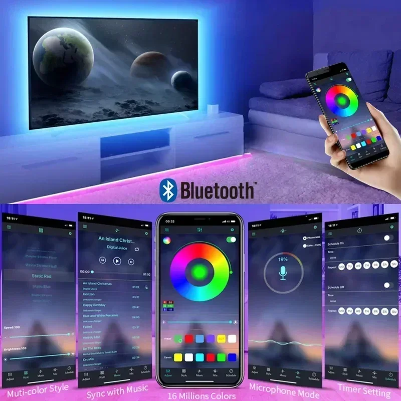 الذكية RGB LED الألعاب شرائط م - مراجعة Rgb Light Strip وسعره