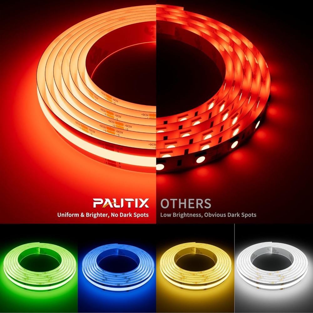 شريط إضاءة LED RGB بتقنية COB  - مراجعة Rgb Light Strip وسعره
