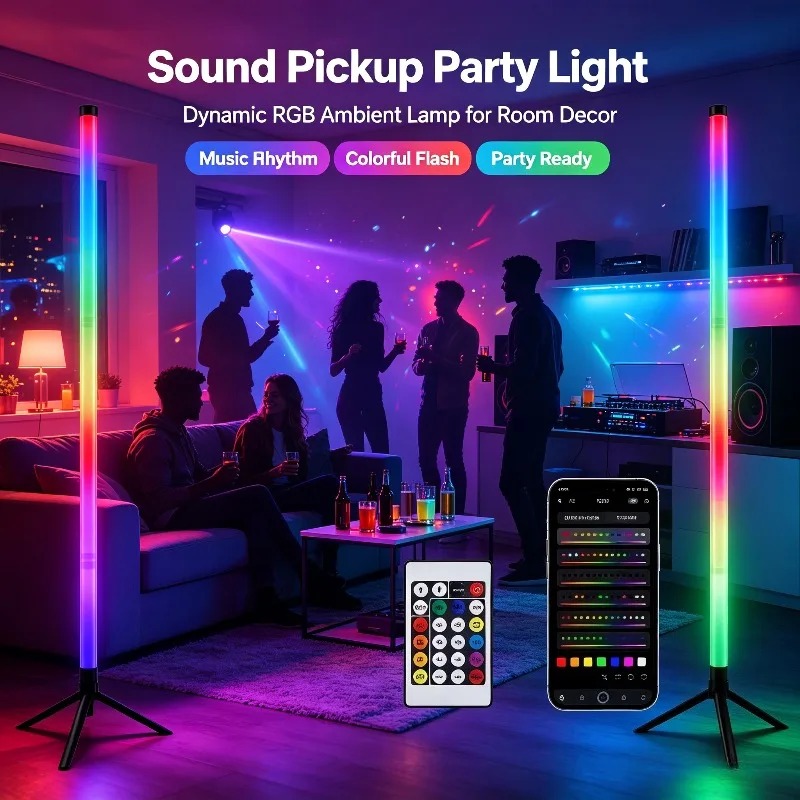قطعتان من مصباح أرضي RGB بطول  - مراجعة Rgb Light Strip وسعره
