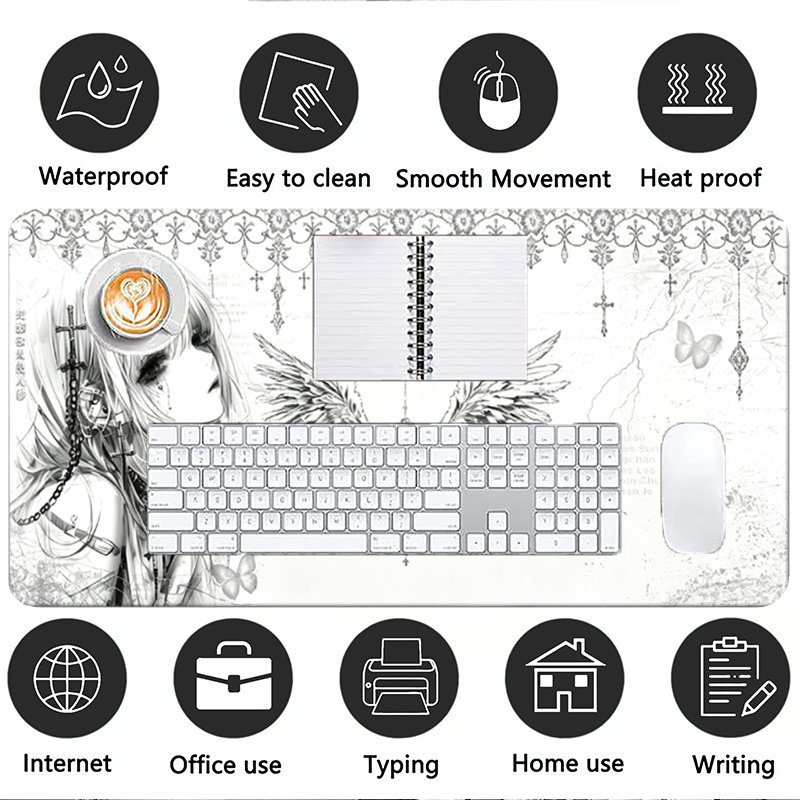 لوحة ماوس جلدية سوداء وبيضاء ب - مراجعة Pc Gaming Keyboard وسعره
