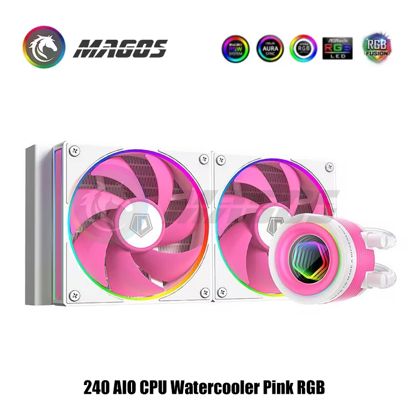 مبرد مياه 240 AIO CPU وردي RGB - مراجعة Pc Water Cooling وسعره