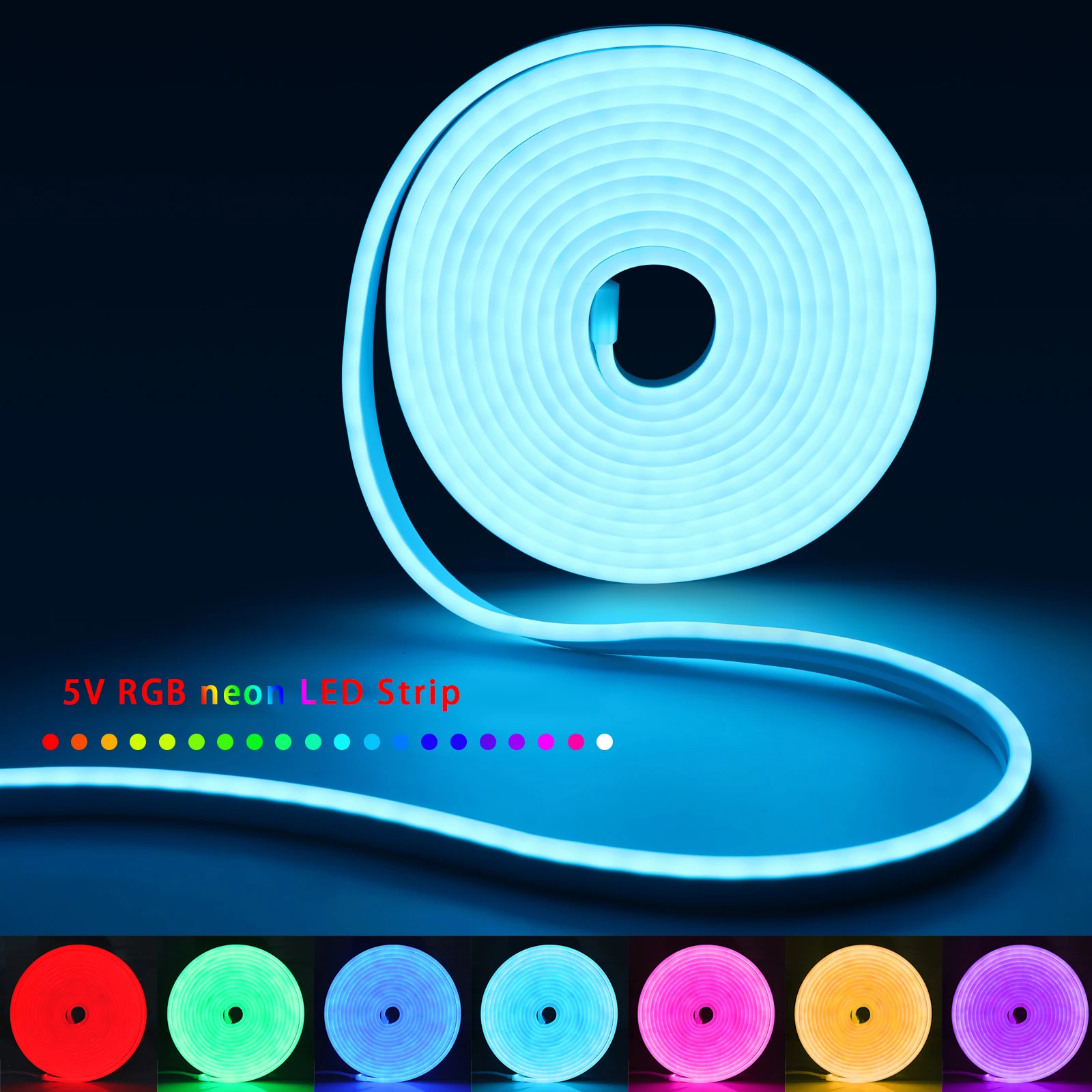 1-5 متر RGB LED شريط ضوء النيو - مراجعة Rgb Light Strip وسعره